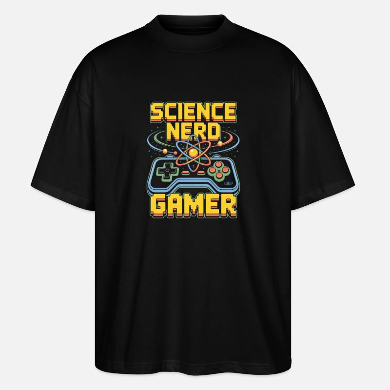 Science Nerd Gamer Atom Controller Wissenschaft - Stanley/Stella Oversized Unisex Bio T-Shirt Blaster 2.0 - Schwarz