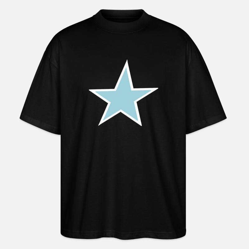 Helle blaue Sternenkunst - Stanley/Stella Oversized Unisex Bio T-Shirt Blaster 2.0 - Schwarz