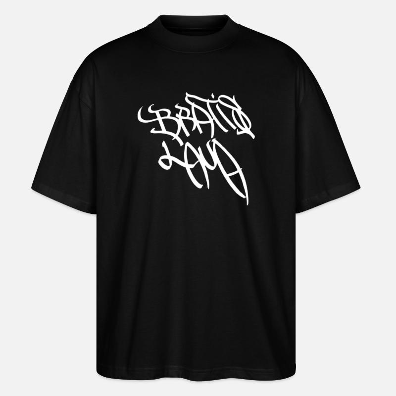 Motif graffiti abstrait de Bratislava - T-shirt bio Blaster 2.0 coupe oversize Stanley/Stella Unisexe - noir