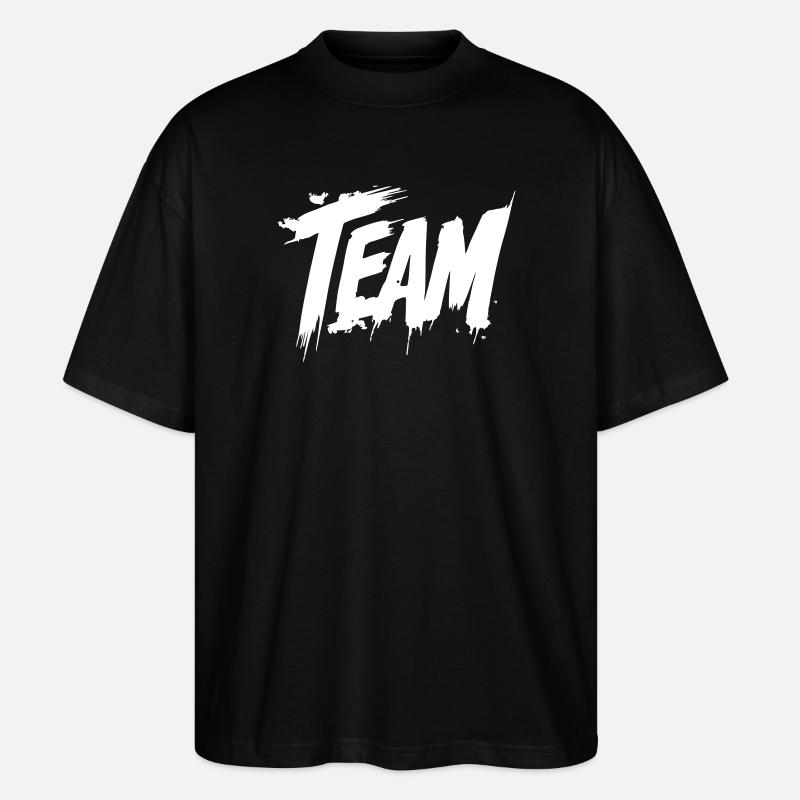 Team Gruppe - Stanley/Stella Oversized Unisex Bio T-Shirt Blaster 2.0 - Schwarz
