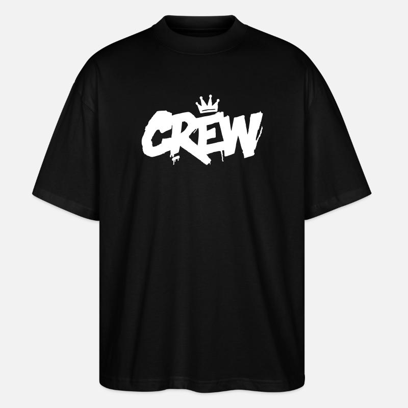 Crew Schriftzug - Stanley/Stella Oversized Unisex Bio T-Shirt Blaster 2.0 - Schwarz