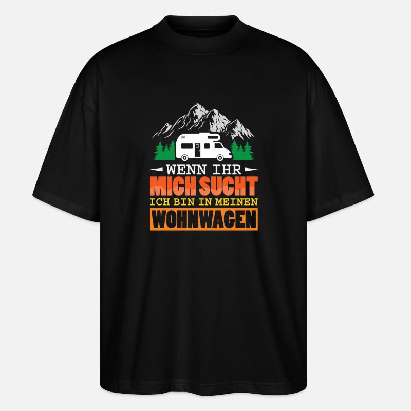 Camper Camping Caravane Dicton - T-shirt bio Blaster 2.0 coupe oversize Stanley/Stella Unisexe - noir