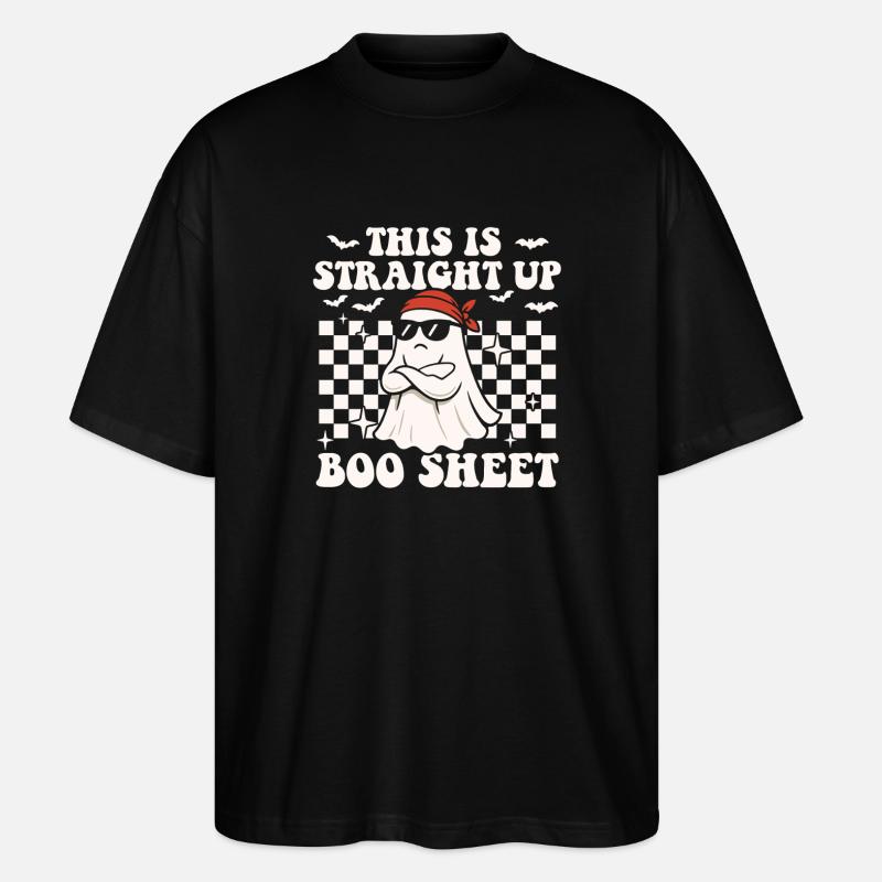 C’est carrément Boo Sheet Funny Ghost - T-shirt bio Blaster 2.0 coupe oversize Stanley/Stella Unisexe - noir