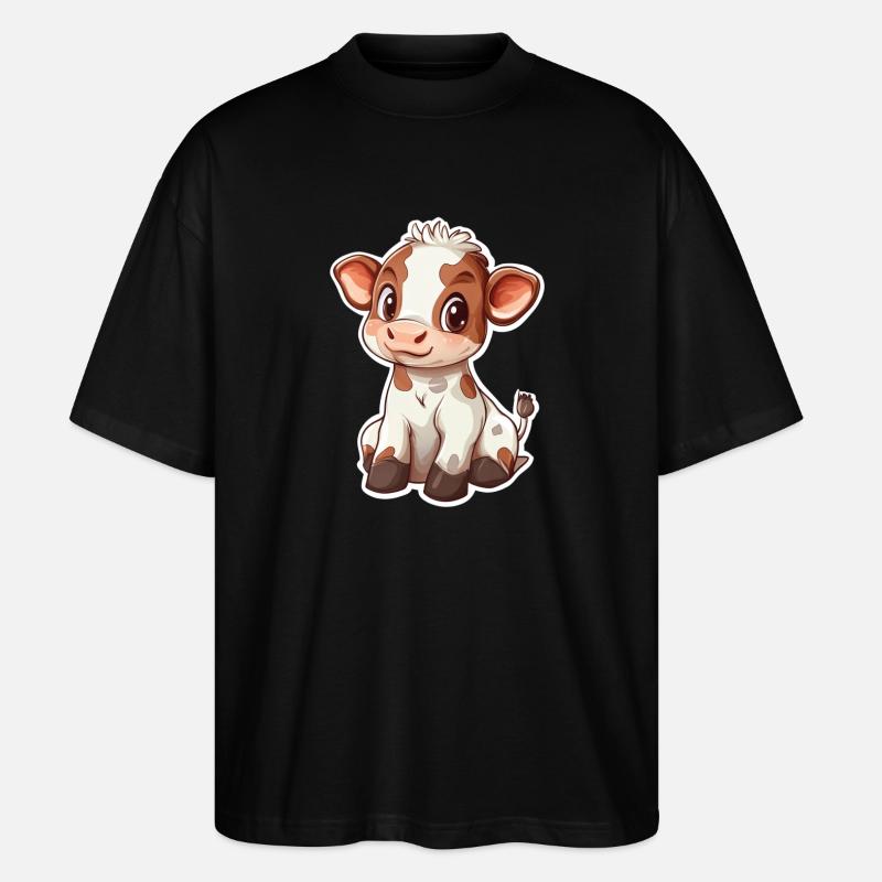 Kuh - Stanley/Stella Oversized Unisex Bio T-Shirt Blaster 2.0 - Schwarz