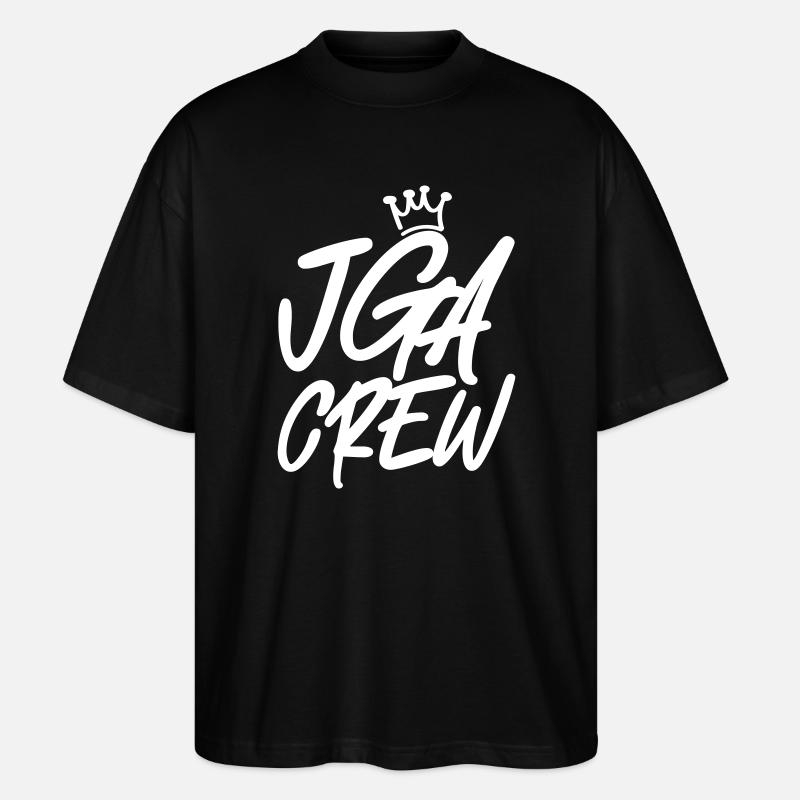 JGA CREW - Stanley/Stella Oversized Unisex Bio T-Shirt Blaster 2.0 - Schwarz