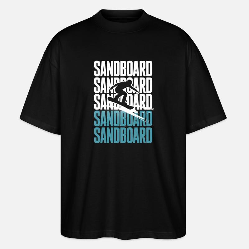 Retro Sandboarder Summer Sandboarding - Stanley/Stella Oversized Unisex Bio T-Shirt Blaster 2.0 - Schwarz