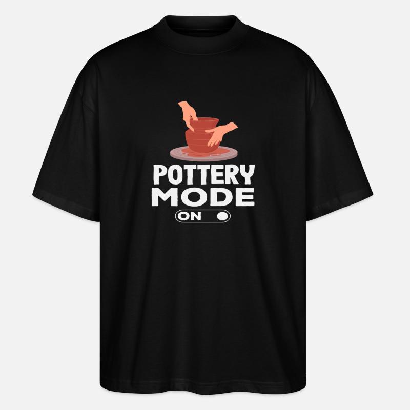 Mode poterie sur la créativité - T-shirt bio Blaster 2.0 coupe oversize Stanley/Stella Unisexe - noir