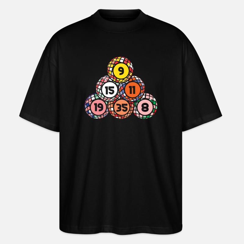 Bingo Game Bingo Balls Stack Bingo - Stanley/Stella Oversized Unisex Bio T-Shirt Blaster 2.0 - Schwarz