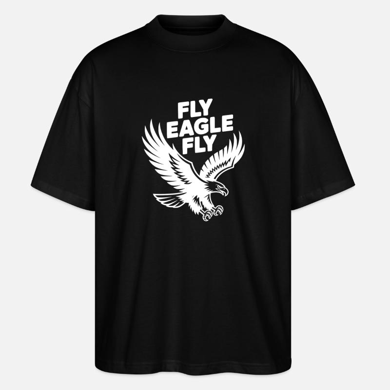 Fly Eagle Fly - Stanley/Stella Oversized Unisex Organic T-shirt Blaster 2.0 - black