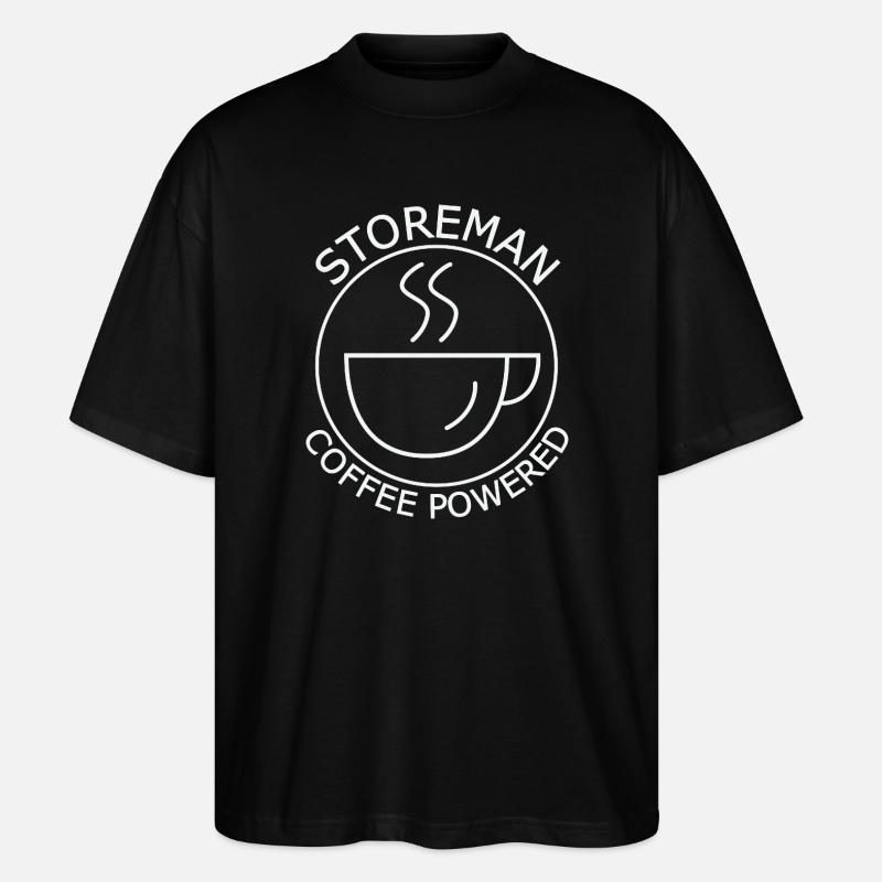 Storeman Coffee Powered - Stanley/Stella Oversized Unisex Bio T-Shirt Blaster 2.0 - Schwarz