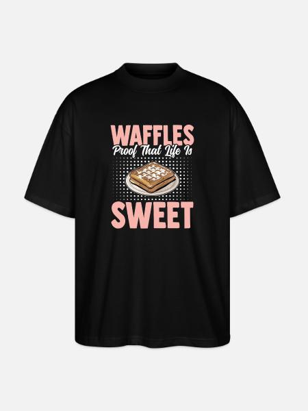 Vaffelkostyme Søt bakverk Godteri - Stanley/Stella Blaster 2.0 Økologisk Oversized Unisex T-skjorte - svart