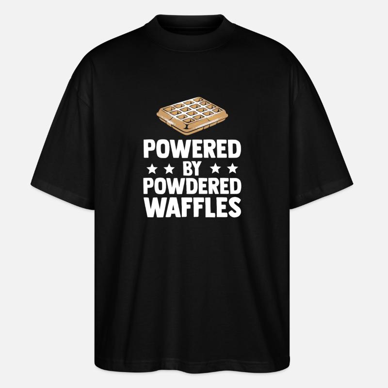 Powered By Powdered Waffles - Stanley/Stella Oversized Unisex Organic T-shirt Blaster 2.0 - black