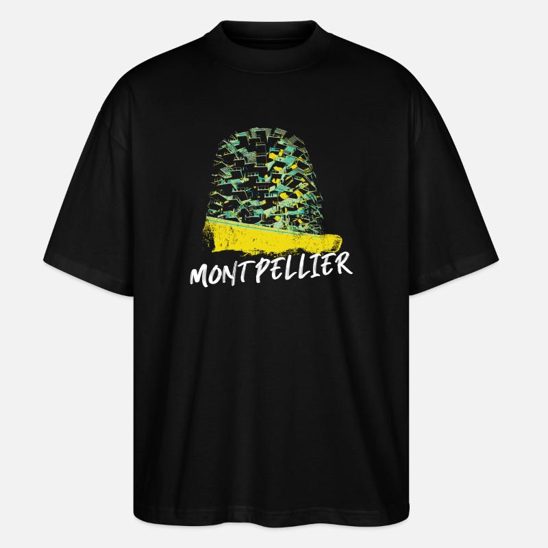 Montpellier Dynamic Colours in Architecture - Stanley/Stella Oversized Unisex Organic T-shirt Blaster 2.0 - black