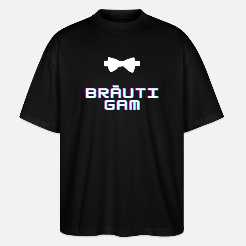 Bräutigam - Stanley/Stella Oversized Unisex Bio T-Shirt Blaster 2.0 - Schwarz