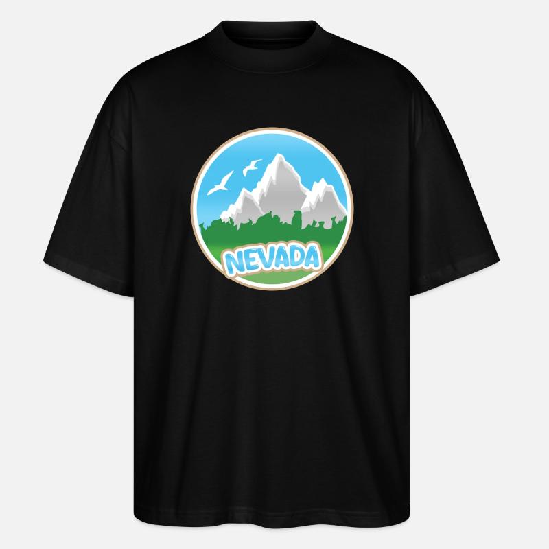 Nevada als Nevada - Stanley/Stella Oversized Unisex Bio T-Shirt Blaster 2.0 - Schwarz