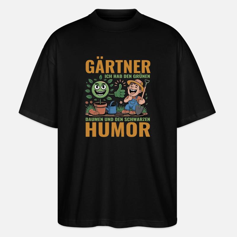 Gärtner Mörder Natur Landschaftgärtner Geschenk - Stanley/Stella Oversized Unisex Bio T-Shirt Blaster 2.0 - Schwarz