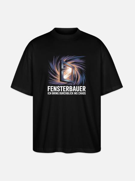 Fensterbauer - Stanley/Stella Oversized Unisex Bio T-Shirt Blaster 2.0 - Schwarz