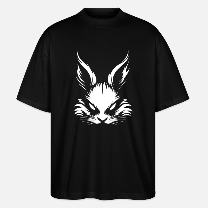 böser Hase weiß :) - Stanley/Stella Oversized Unisex Bio T-Shirt Blaster 2.0 - Schwarz
