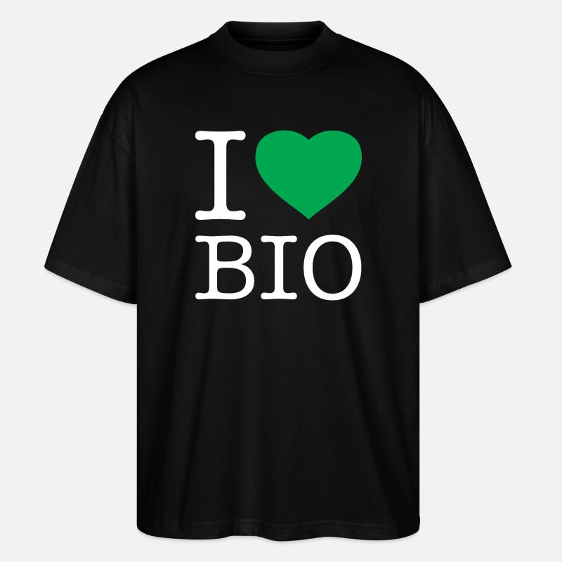 I love Bio - Stanley/Stella Oversized Unisex Bio T-Shirt Blaster 2.0 - Schwarz