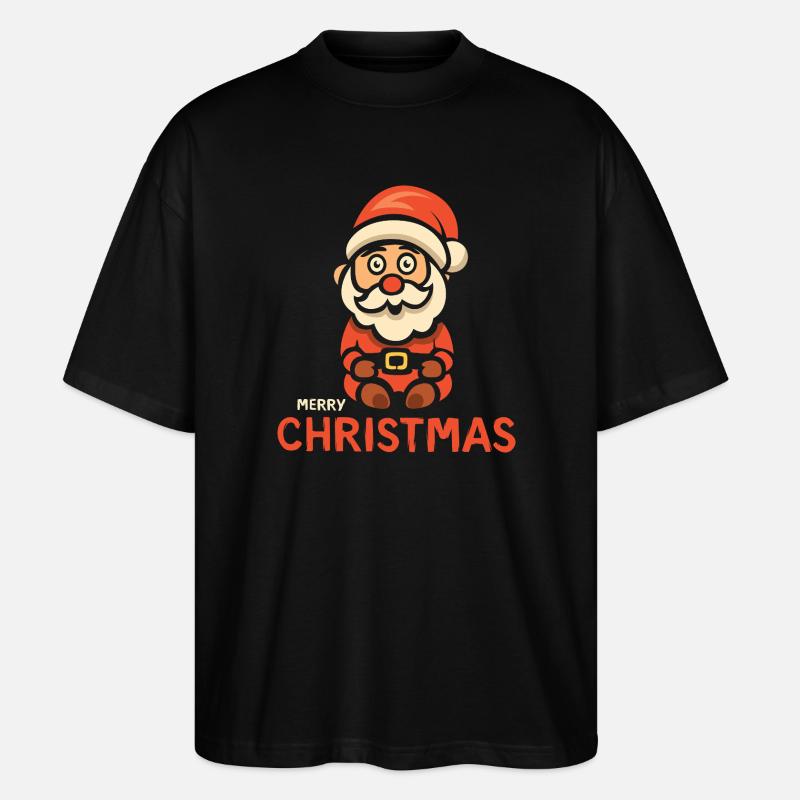 Weihnachtsmann Merry Christmas - Stanley/Stella Oversized Unisex Bio T-Shirt Blaster 2.0 - Schwarz