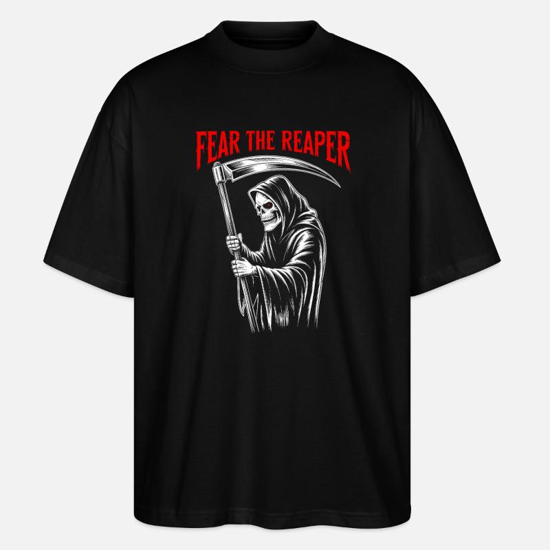 Fear the Reaper Skull Halloween - T-shirt bio Blaster 2.0 coupe oversize Stanley/Stella Unisexe - noir