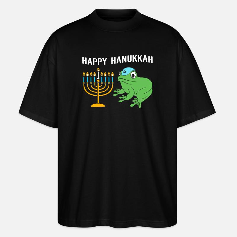 Hanoukka Hanoukka Hanoukka Grenouille - T-shirt bio Blaster 2.0 coupe oversize Stanley/Stella Unisexe - noir