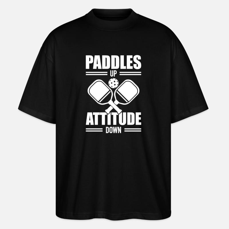 Paddleball Racket Pickleball Gift - Stanley/Stella Oversized Unisex Organic T-shirt Blaster 2.0 - black