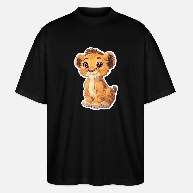 Löwe - Stanley/Stella Oversized Unisex Bio T-Shirt Blaster 2.0 - Schwarz