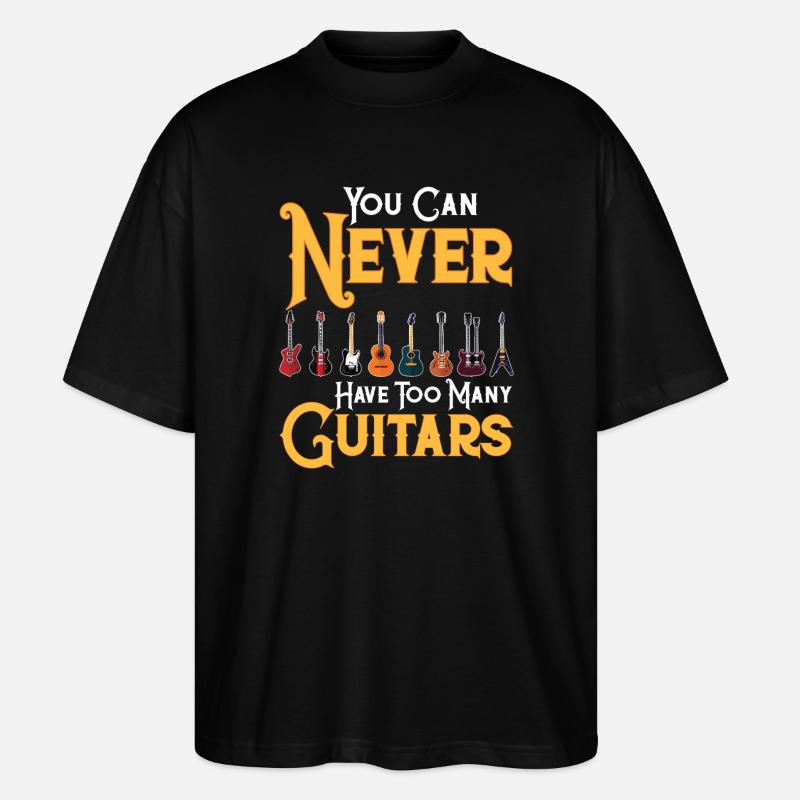 Never too many guitars - Stanley/Stella Oversized Unisex Organic T-shirt Blaster 2.0 - black