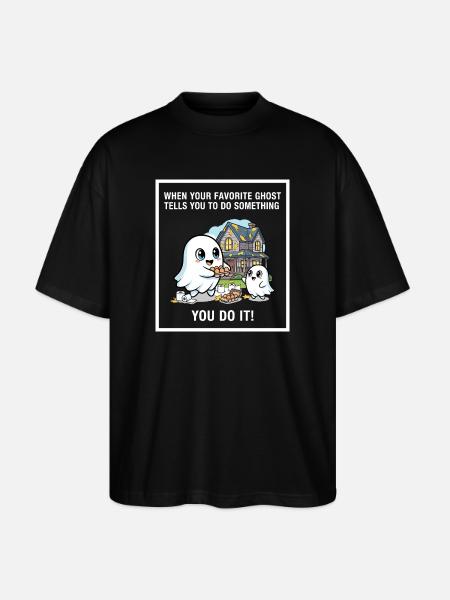 My favorite ghost - Stanley/Stella Oversized Unisex Organic T-shirt Blaster 2.0 - black