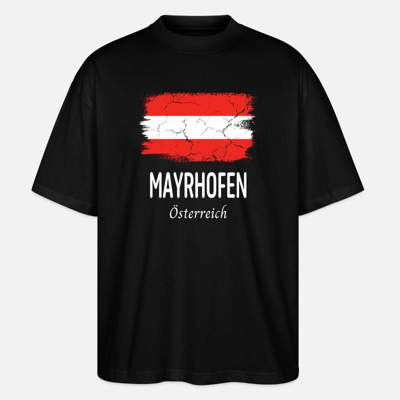 Mayrhofen - Stanley/Stella Oversized Unisex Bio T-Shirt Blaster 2.0 - Schwarz