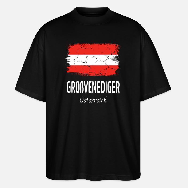 Großvenediger - Stanley/Stella Oversized Unisex Bio T-Shirt Blaster 2.0 - Schwarz