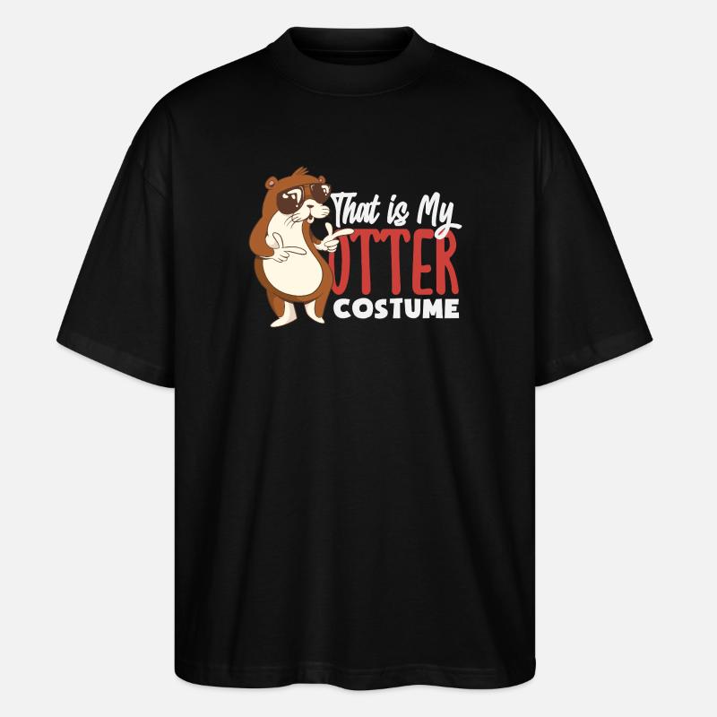 Déguisement de loutre de mer - T-shirt bio Blaster 2.0 coupe oversize Stanley/Stella Unisexe - noir