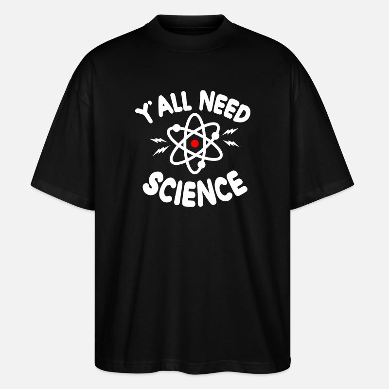 Science pour tous Tee Atom - T-shirt bio Blaster 2.0 coupe oversize Stanley/Stella Unisexe - noir