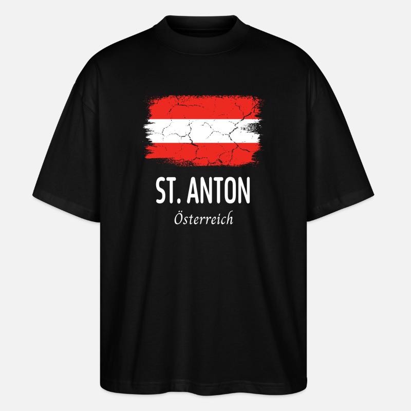 St. Anton - Stanley/Stella Oversized Unisex Bio T-Shirt Blaster 2.0 - Schwarz