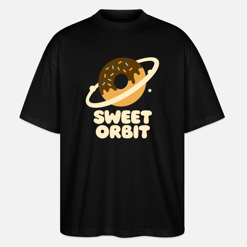 Süßer Orbit Donutplanet - Stanley/Stella Oversized Unisex Bio T-Shirt Blaster 2.0 - Schwarz