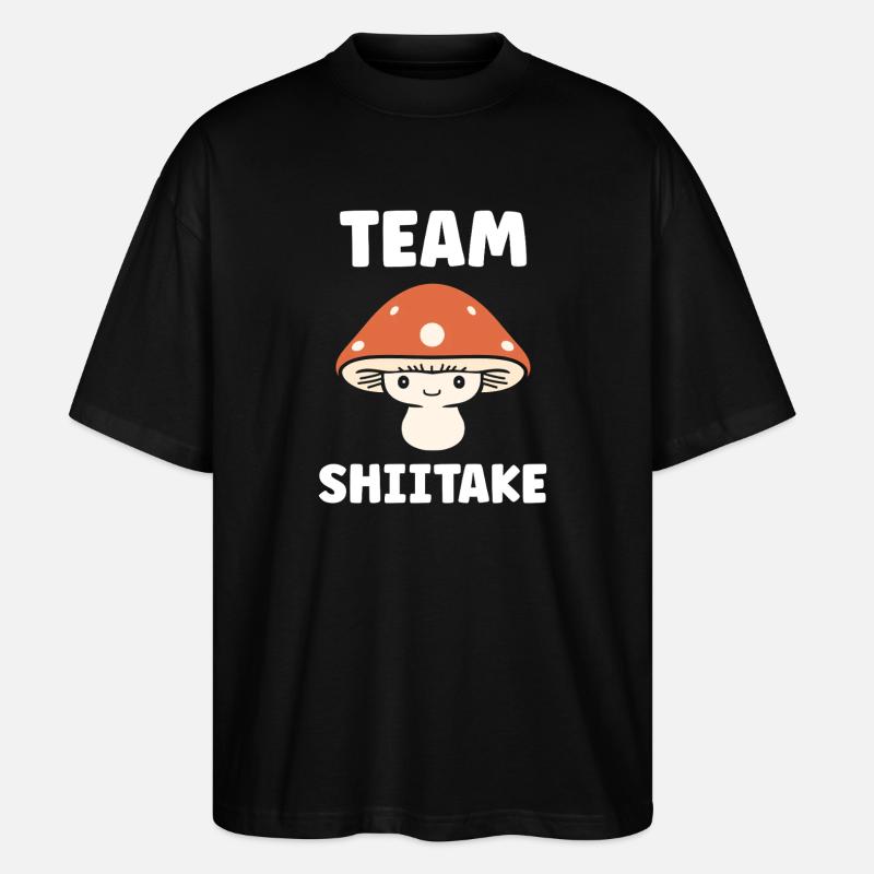 Team Shiitake Team Mushroom Fun - Stanley/Stella Oversized Unisex Organic T-shirt Blaster 2.0 - black