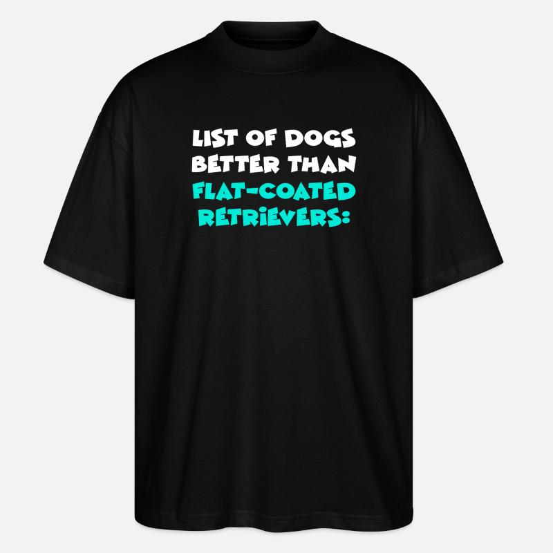 Flat-Coated Retriever - Stanley/Stella Oversized Unisex Bio T-Shirt Blaster 2.0 - Schwarz