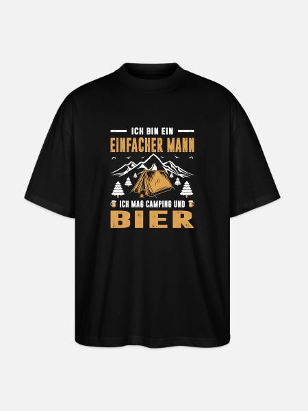 Funny Camping Sayings Motorhome Caravan - Stanley/Stella Oversized Unisex Organic T-shirt Blaster 2.0 - black