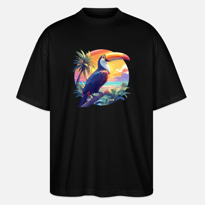 Toucans Toucan - T-shirt bio Blaster 2.0 coupe oversize Stanley/Stella Unisexe - noir