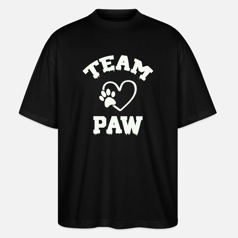 Team Paw Pfote - Stanley/Stella Oversized Unisex Bio T-Shirt Blaster 2.0 - Schwarz
