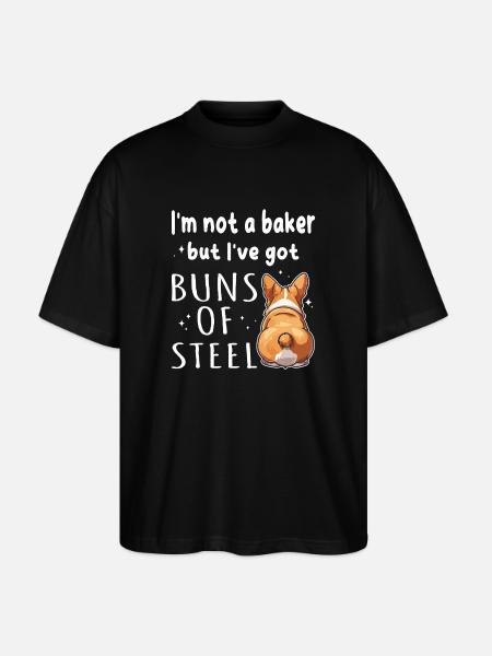 Boller av stål Corgi-ordspill - Stanley/Stella Blaster 2.0 Økologisk Oversized Unisex T-skjorte - svart