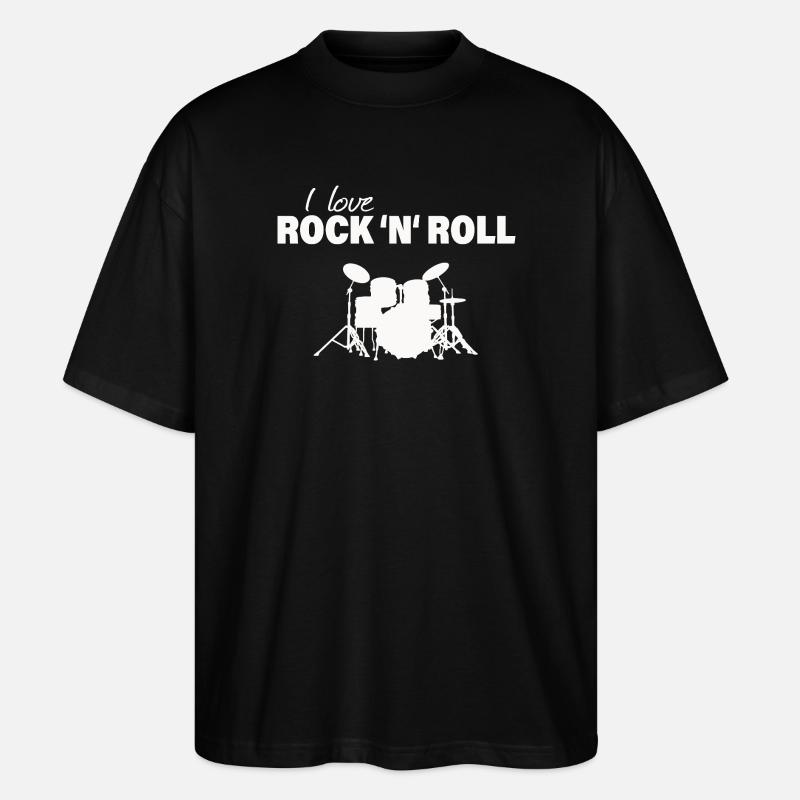 ROCK AND ROLL - Stanley/Stella Oversized Unisex Bio T-Shirt Blaster 2.0 - Schwarz