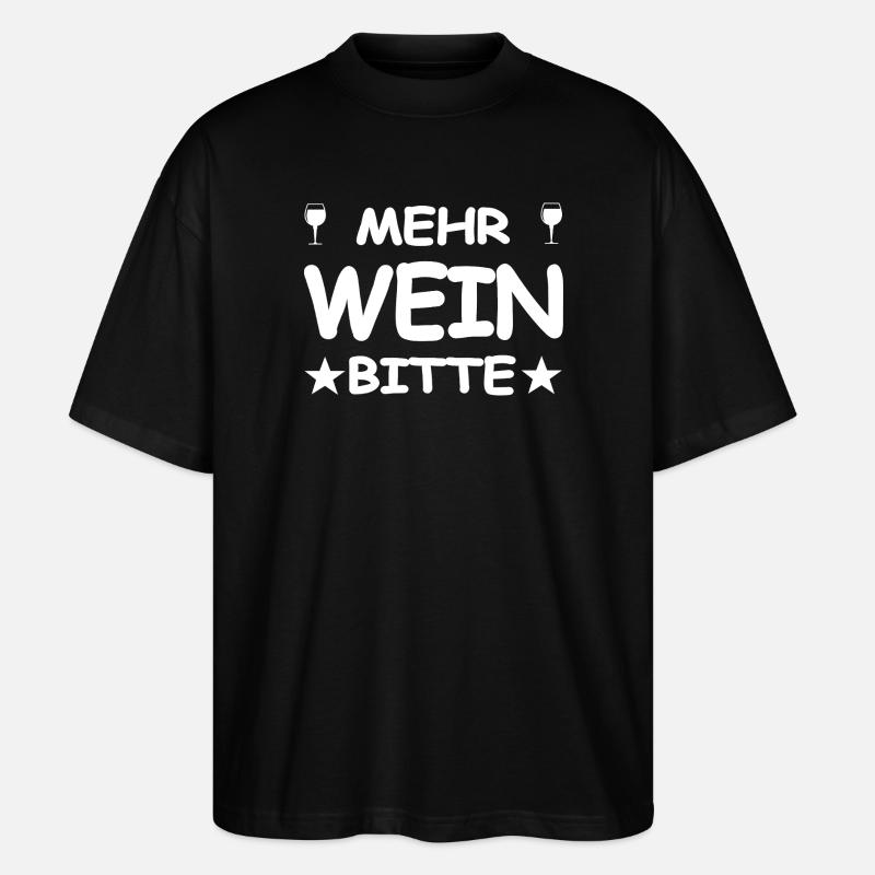 Wein - Stanley/Stella Oversized Unisex Bio T-Shirt Blaster 2.0 - Schwarz