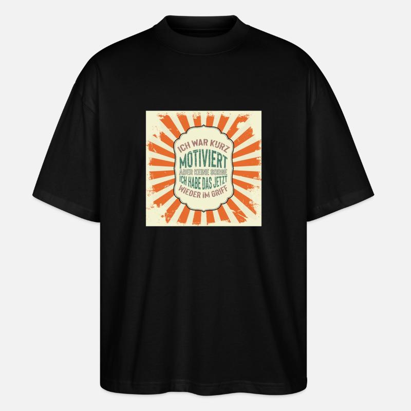 Short motive à dire design - T-shirt bio Blaster 2.0 coupe oversize Stanley/Stella Unisexe - noir