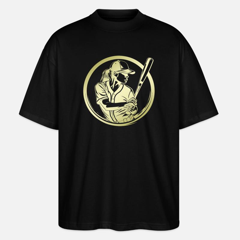 Baseball Silhouette - T-shirt bio Blaster 2.0 coupe oversize Stanley/Stella Unisexe - noir