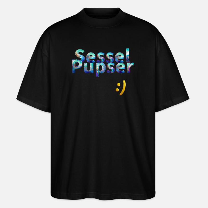 Sesselpupser - Stanley/Stella Oversized Unisex Bio T-Shirt Blaster 2.0 - Schwarz