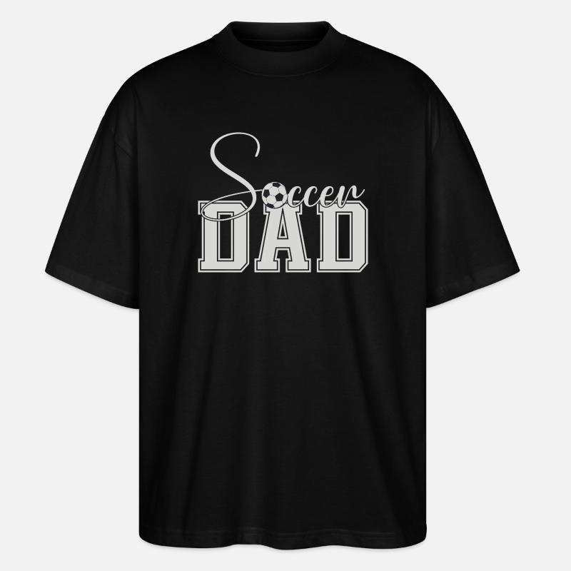 Fußball Papa Uni Block Text - Stanley/Stella Oversized Unisex Bio T-Shirt Blaster 2.0 - Schwarz