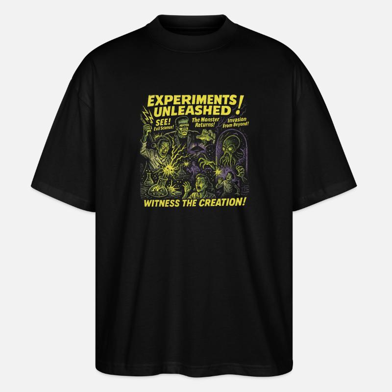Experiments Unleashed Lab Filmplakat Halloween - Stanley/Stella Oversized Unisex Bio T-Shirt Blaster 2.0 - Schwarz