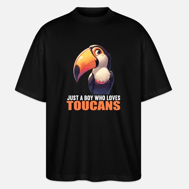 Tukane Tukan - Stanley/Stella Oversized Unisex Bio T-Shirt Blaster 2.0 - Schwarz